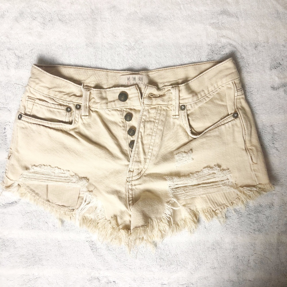 We the Free Distressed Denim Shorts 25 (XS)